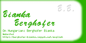 bianka berghofer business card